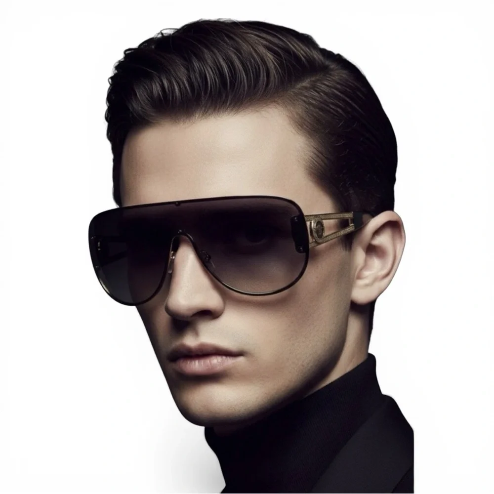 ✨💎VERSACE💎✨UNISEX GRADIENT SHEILD SUNNIES! EXCELLENT - Picture 5 of 5